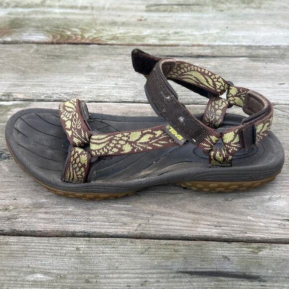 Teva Hurricane Sandals 8 Brown Floral Hiking - Picture 1 of 5